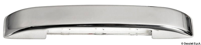 Carcassa microfusa in acciaio inox lucidato a specchio. Fissaggio tramite viti nascoste dal frontalino.