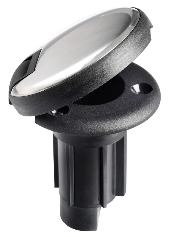 Nylon + AISI316 base recess fit 3 contacts black