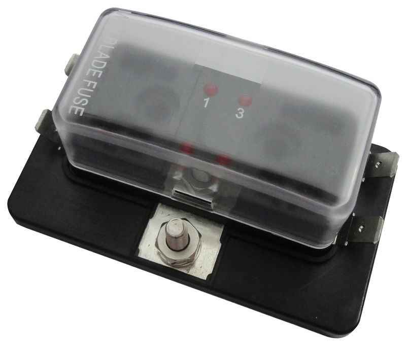 Corpo in PBT antifiamma nero e coperchio in policarbonato trasparente. Contatti a lama in rame stagnato, misura standard 6,3 mm.LED di segnalazione in caso di fusibile interrotto.