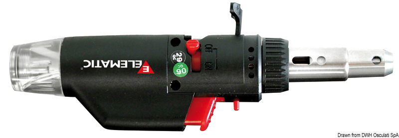 Riscaldatore / Saldatore per trattamento guaine e faston termoretraibili, per interventi dove manca la rete elettrica.Ricarica con bomboletta gas tipo accendino.