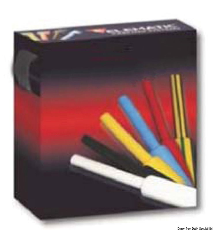 Sono provviste di adesivo interno termoplastico che consente di incapsulare ed impermeabilizzare i componenti interni. Rapporto di restringimento 3:1. Colore nero.