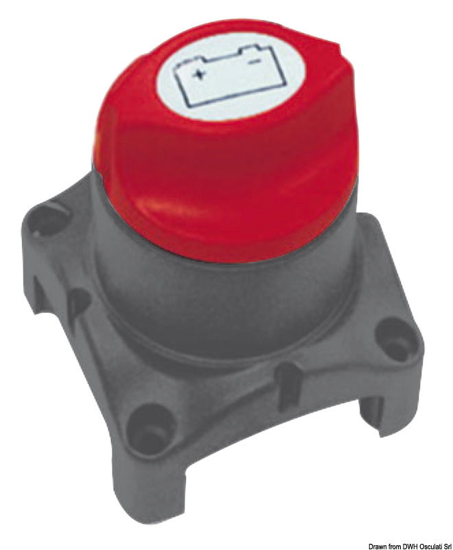 Questo staccabatteria ha il vantaggio di poter essere montato vicino alla batteria, riducendo lunghezza e diamentro dei cavi in rame. Provvisto di comando manuale di emergenza. Completo di LED indicanti il funzionamento. Il comando a distanza si effettua tramite un interruttore ON-OFF.