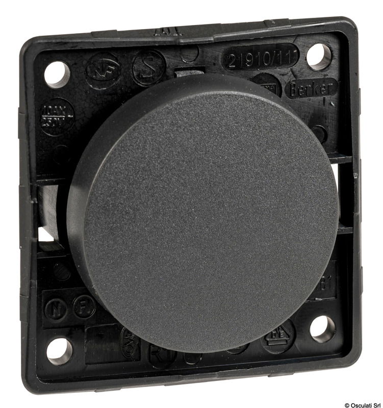 Vengono completati con le cornici di design modello "FLOW" singole o doppie.Cornice singola: 59,5x59,5 mm. Cornice doppia: 59,5x178,5 mm.