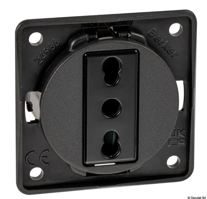 Vengono completati con le cornici di design modello "FLOW" singole o doppie.Cornice singola: 59,5x59,5 mm. Cornice doppia: 59,5x178,5 mm.