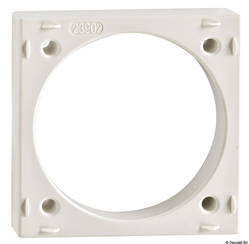 Vengono completati con le cornici di design modello "FLOW" singole o doppie.Cornice singola: 59,5x59,5 mm. Cornice doppia: 59,5x178,5 mm.