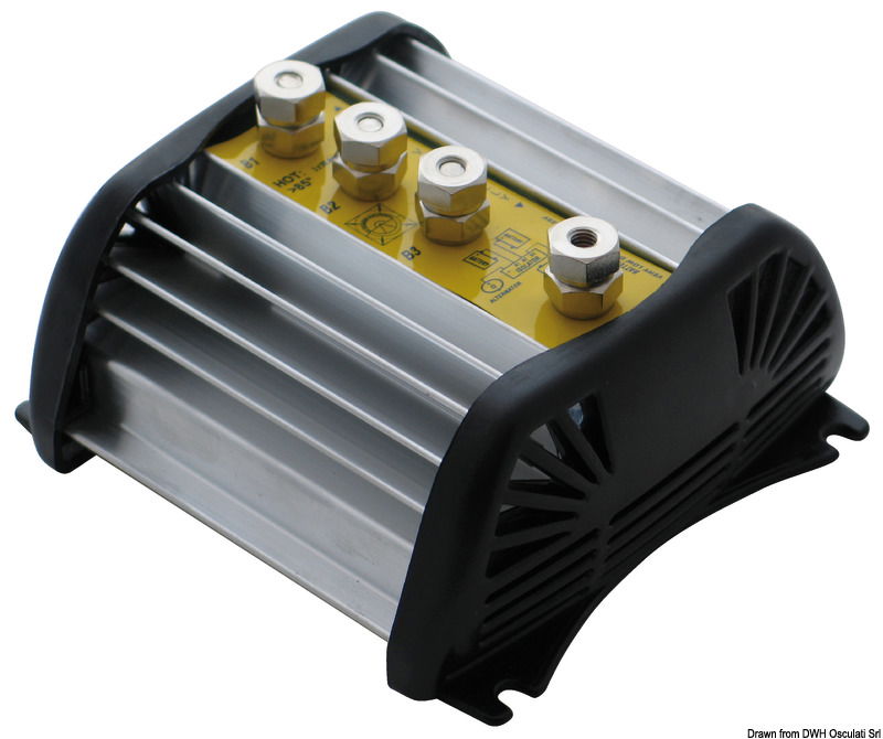 Permettono di ricaricare più batterie contemporaneamente, dando la preferenza alla batteria più scarica.Separano elettricamente ciascuna batteria per evitare che quella con carica maggiore defluisca in quella più scarica.Carcassa in alluminio, con ampia alettatura atta a disperdere efficacemente il calore.