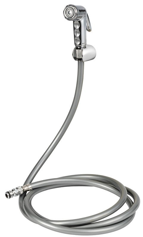 Doccetta con tubo in PVC e connettore rapido da giardinaggio.Progettata per offrire connessioni rapide e soluzioni versatili, è compatibile con prese d’acqua dotate di innesto rapido.Utilizzabile sia come doccetta sia come rubinetto, si collega e si rimuove con facilità dopo l’uso.