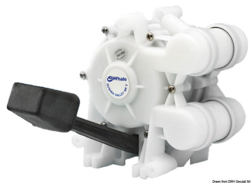 Portagomma orientabili, possibilità di montaggio in 3 posizioni, autoaspirante.