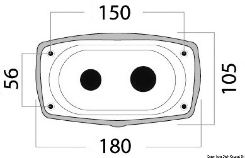 New Edge shower enclos. + door rear outlet 180x105