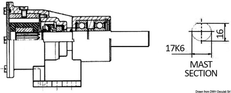 Corpo in bronzo, giranti in neoprene, da collegare al motore.