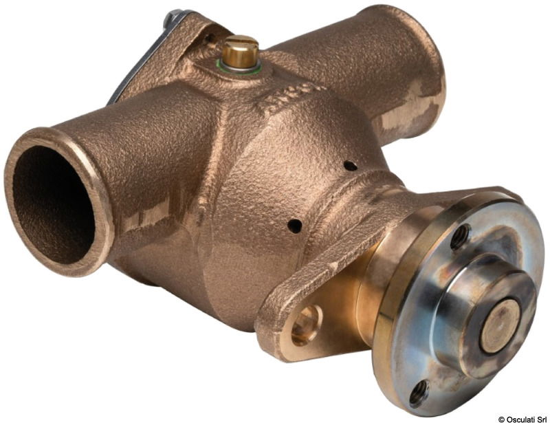 Corpo in ottone, giranti in neoprene.