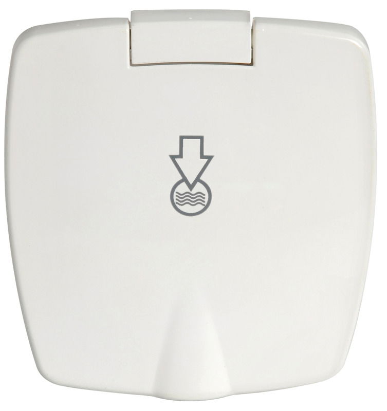 New Edge recess-fit water pressure reducer white