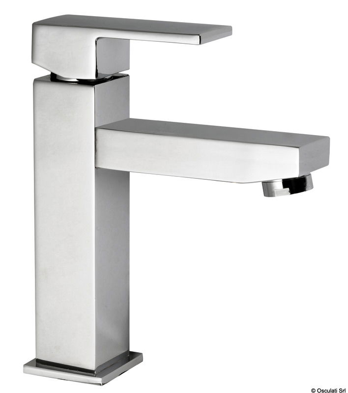 Rubinetto serie Square, miscelatore ceramico. Fabbricati in ottone cromato con cartuccia in ceramica.