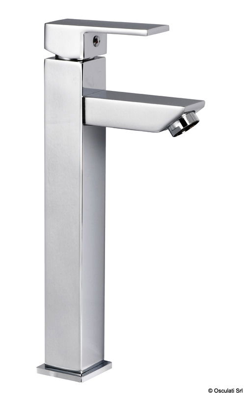 Rubinetto serie Square, miscelatore ceramico. Fabbricati in ottone cromato con cartuccia in ceramica.