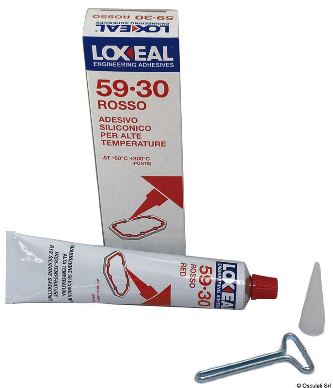 Il Loxeal 59-30 è un sigillante siliconico monocomponente a reticolazione acetica, progettato per garantire elevate prestazioni ad alte temperature e/o pressioni elevate.Sigillante specifico per raccordi tra tubo e portagomma, sia in metallo che in plastica, garantisce un'elevata tenuta anche in caso di accoppiamenti non perfetti, tolleranze dimensionali non ideali.•