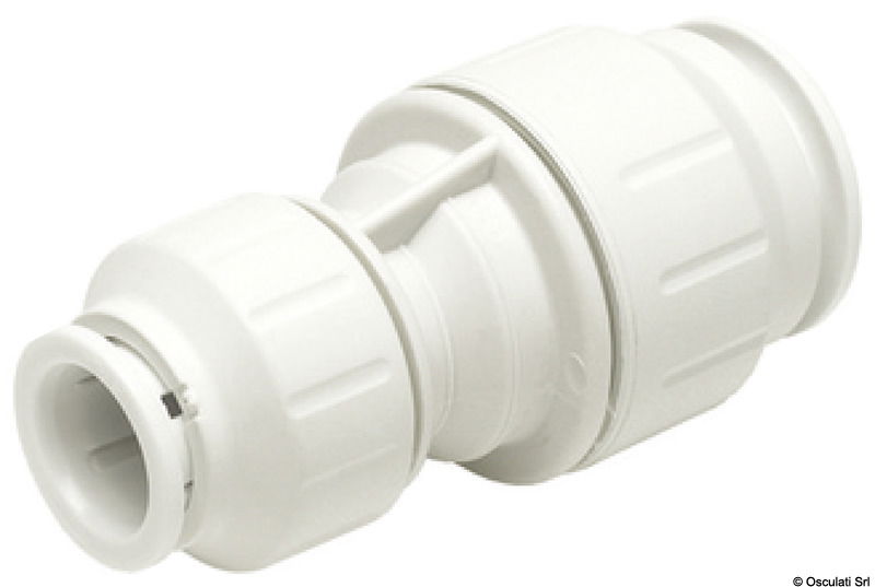 La gamma Speedfit a innesto rapido di John Guest utilizza la tecnologia data dall’azione combinata della pinzetta e della guarnizione.La pinzetta con denti in acciaio inox che aggraffa il tubo e l’O-Ring forniscono così una tenuta ermetica.