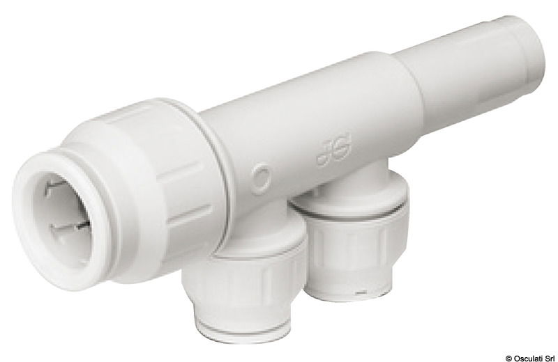 La gamma Speedfit a innesto rapido di John Guest utilizza la tecnologia data dall’azione combinata della pinzetta e della guarnizione.La pinzetta con denti in acciaio inox che aggraffa il tubo e l’O-Ring forniscono così una tenuta ermetica.