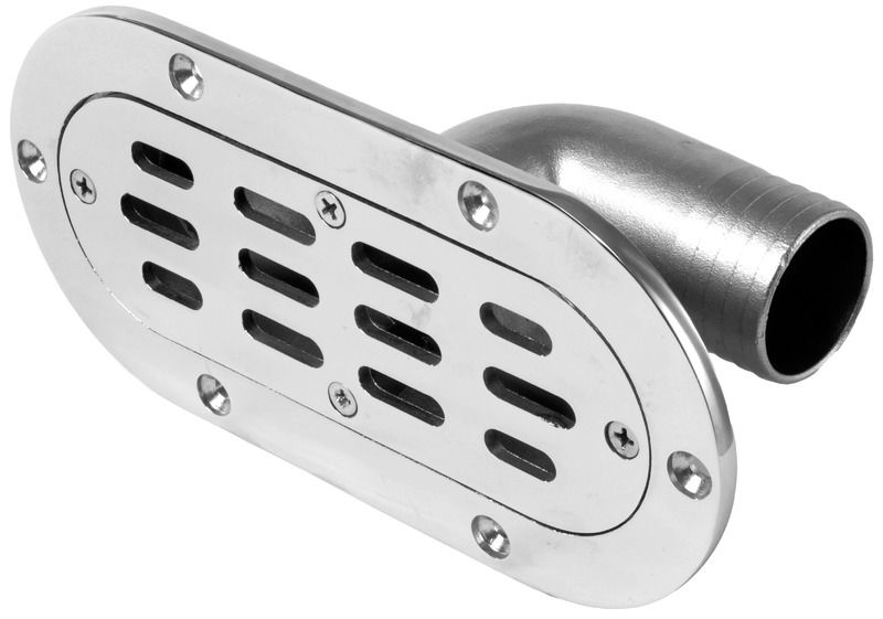 In acciaio inox 316; griglia removibile.