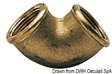 Brass elbow female/female 3/4" x 1"