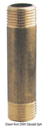Brass extension sleeve 1"1/4 x 100 mm