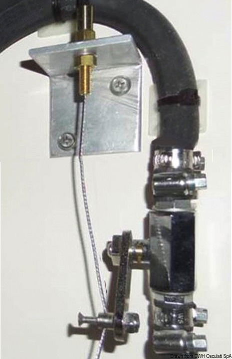 In acciaio inox con fori ovalizzati.