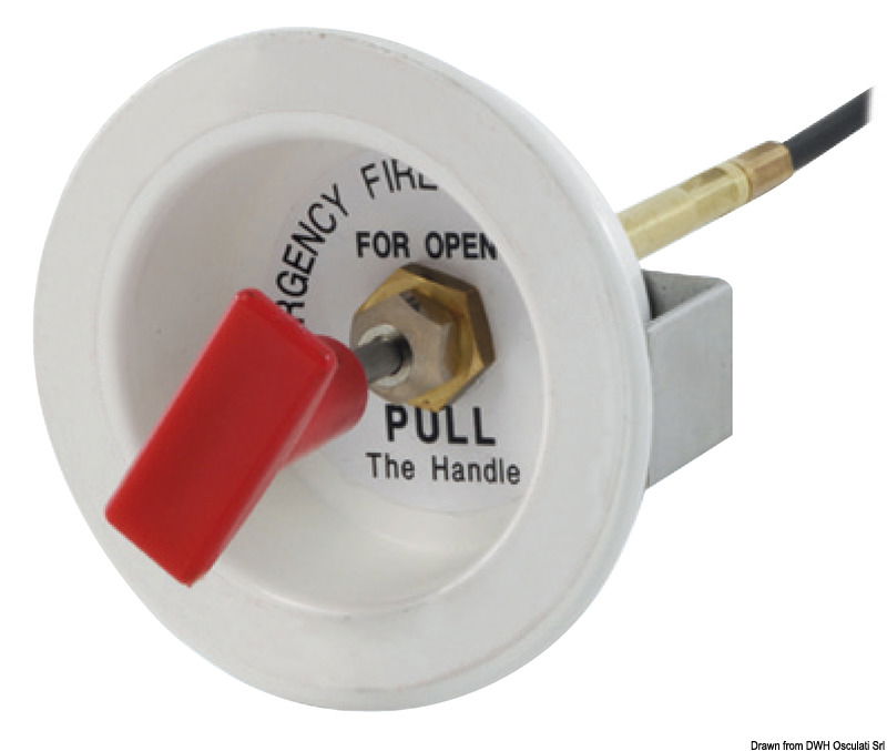 Per alloggiamento comando flessibile 17.450.90. Per intercettazione comando di emergenza.