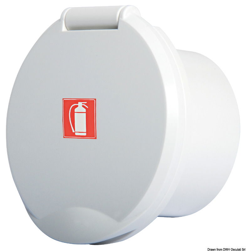 Atto ad alloggiare il comando flessibile 17.450.90/91 o altro similare per intercettazione di emergenza o azionamento estintore.