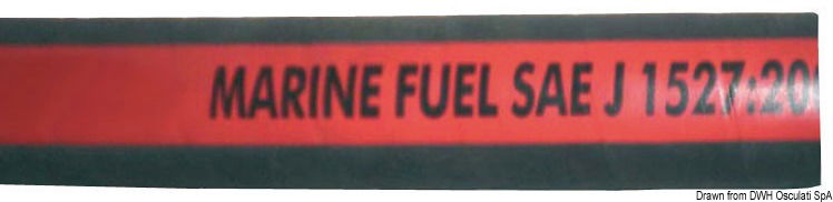 A norme CE omologata RINA ISO 7840/2021in classe A1 (la classe A2 di qualità inferiore, non é permessa per la benzina, ma solo per il gasolio). Omologata RINA+LLOYD'S. Rinforzi di tessuti sintetici. Superficie liscia ad impressione tela.