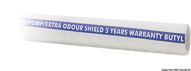 Sanipomp-extra anti-smell hose for WC 25mm 40m