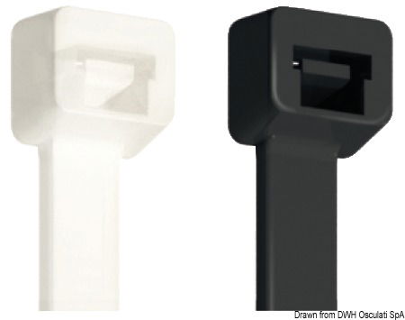 In nylon 6/6 per cablaggi, autoserranti con dentini.