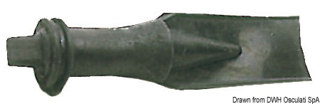 Si applica alla base dello specchio di poppa. Con la velocità, automaticamente si apre e svuota lo scafo.