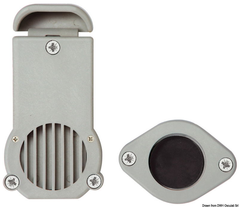 Fabbricato in nylon grigio.