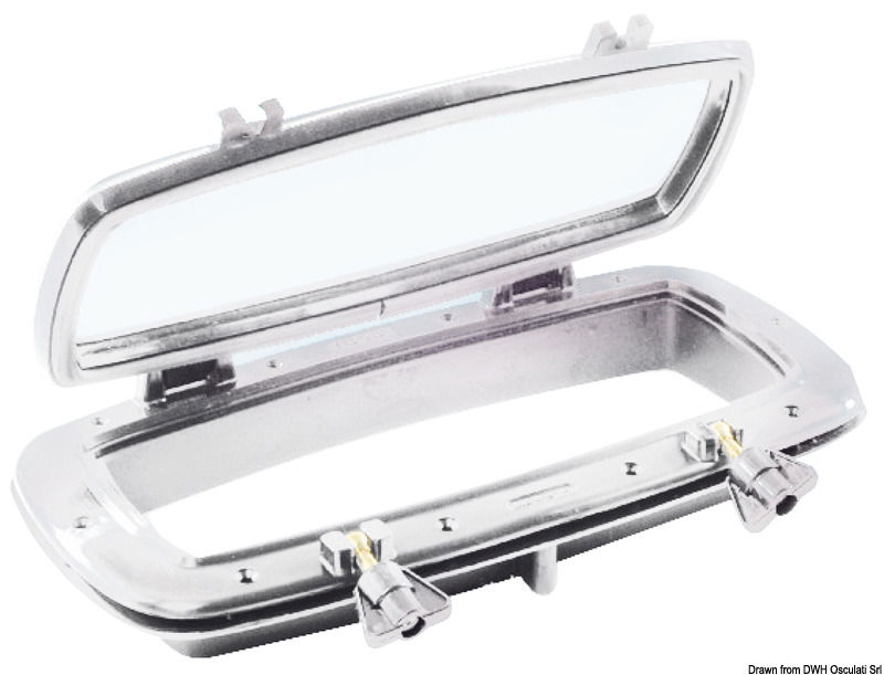 Completamente inossidabili, controghiera in nylon, con scolacqua incorporato.