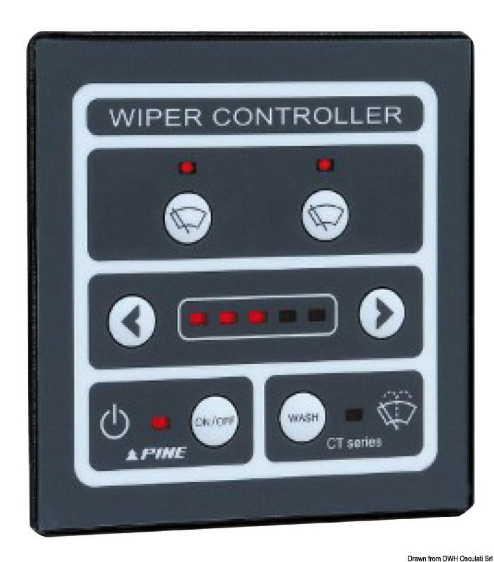 Smart control panel for 2 windshield wipers