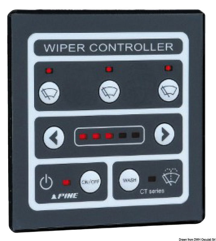 Smart control panel for 3 windshield wipers