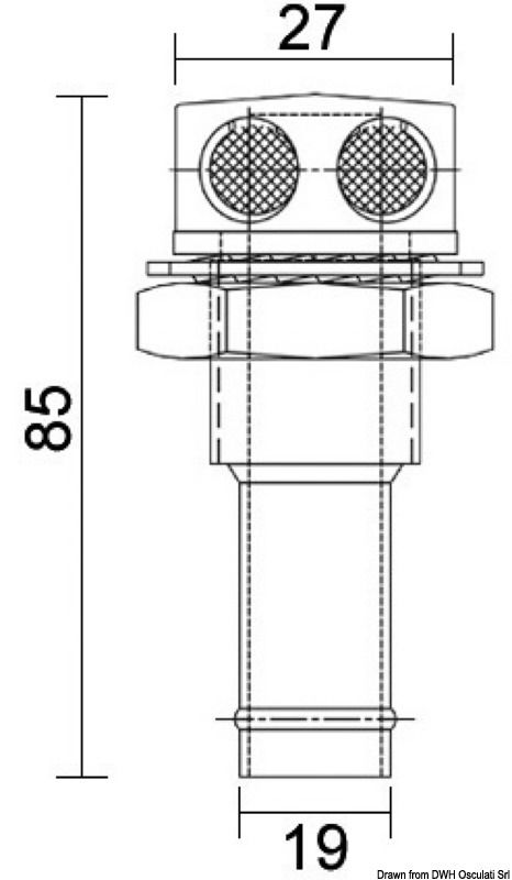 Completo di retina antifiamma e portagomma. Progettato secondo i requisiti prescritti dalla norma UNI EN ISO 21487.