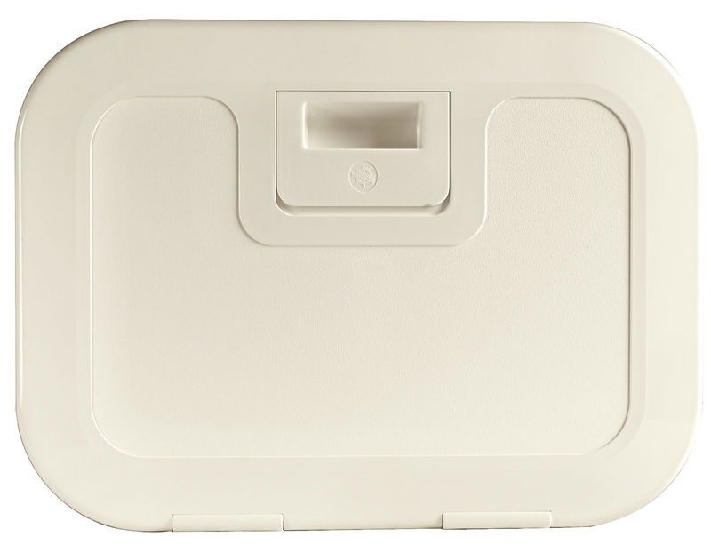 Telaio in ABS bianco, con rete elestica in nylon intrecciato.Dorso autoadesivo, oppure da fissare con 4 viti.