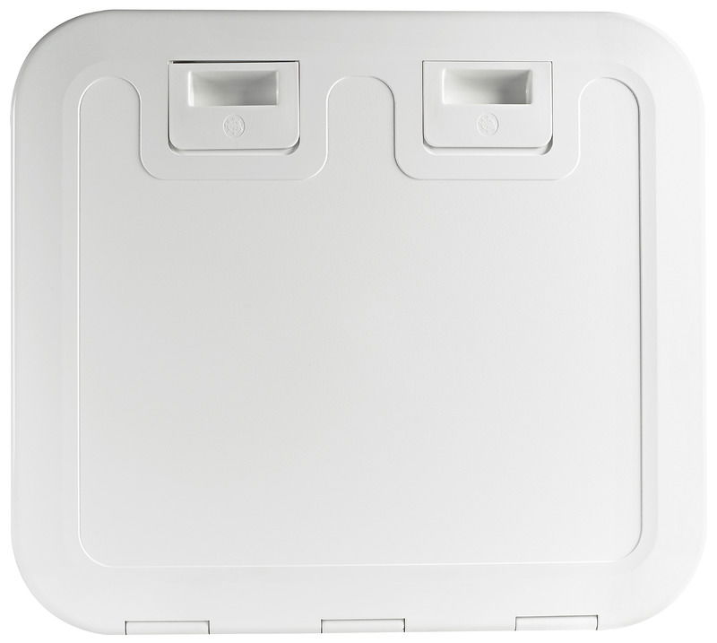 Apertura e chiusura con maniglia a filo e chiusura a scatto.Tenuta del coperchio con guarnizione in neoprene.Apertura a 175°.