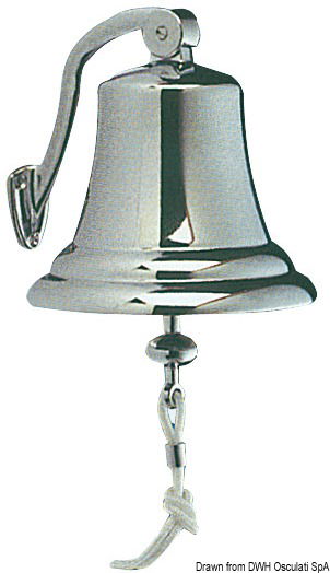 Chromed brass bell Ø 150 mm