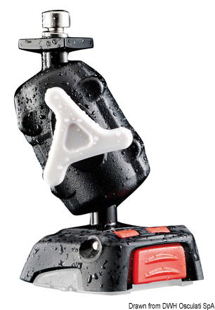Sistema di montaggio compatto e multi-regolabile per mobile, tablet, fish finders, fotocamere digitali, VHF e GPS. L’abbinamento del corpo con le diverse basi e supporti consente molteplici possibilità di montaggio. Studiato specificatamente per uso nautico.