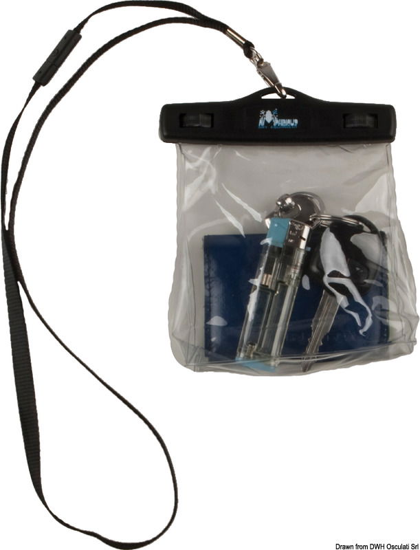 Contenitori stagni per cellulari, i-Pod, i-Phone, GPS, VHF, macchine fotografiche, ecc.... stagni fino a 6 m.Compatibili con tecnologia touch screen.