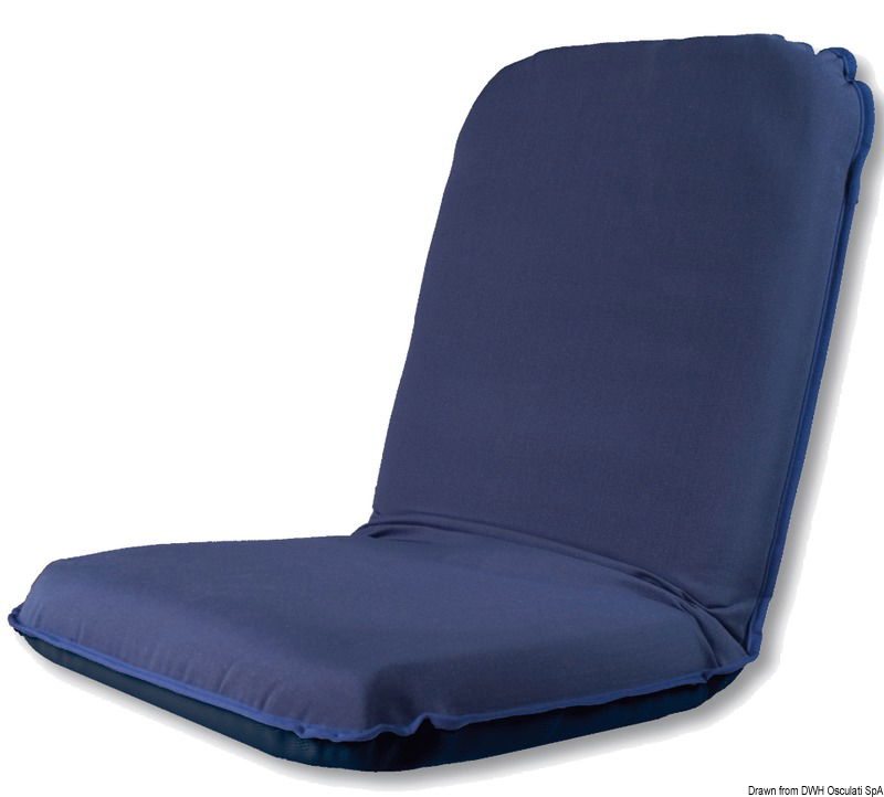 Comfort Seat combina comfort e qualità in un prodotto dall’innovativo design, il cuscino può essere utilizzato su qualsiasi superficie senza che scivoli via. Fabbricato di schiuma poliuretanica rivestita contiene al suo interno una cerniera regolabile in 40 posizioni…in ognuna delle posizioni garantirà un ottimo supporto alla schiena senza che si sbilanci.Caratteristiche tecniche: galleggia nel caso in cui cade in acqua; completo di maniglia per il trasporto; non ha parti ruvide o taglienti; resistente UV.