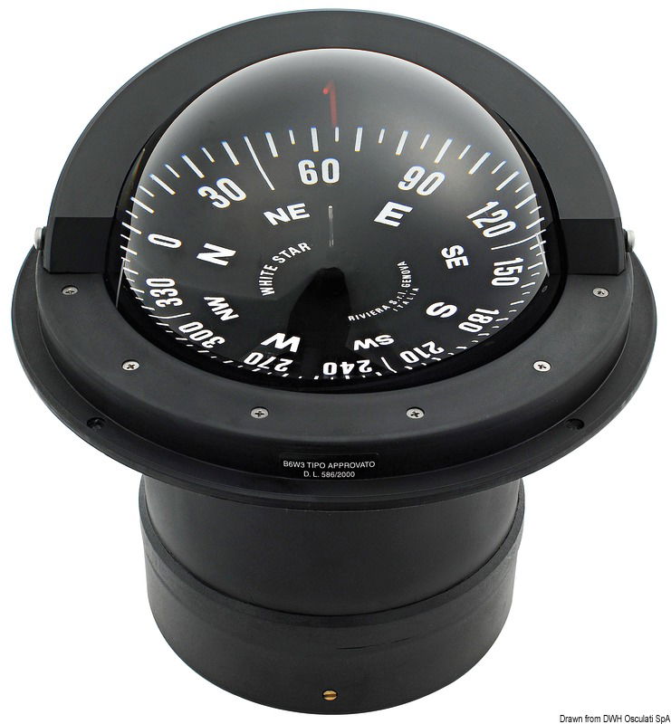 RIVIERA 6" recess fit compass for sail boats B6/W3