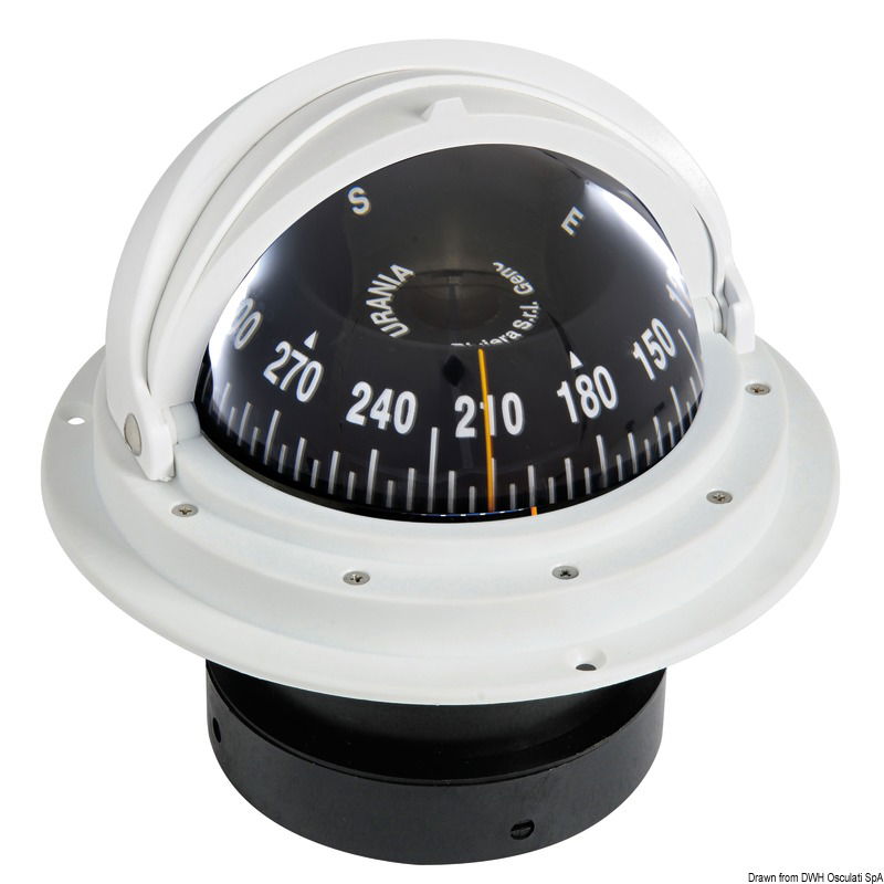 RIVIERA compass 4" enveloping opening white/black front view