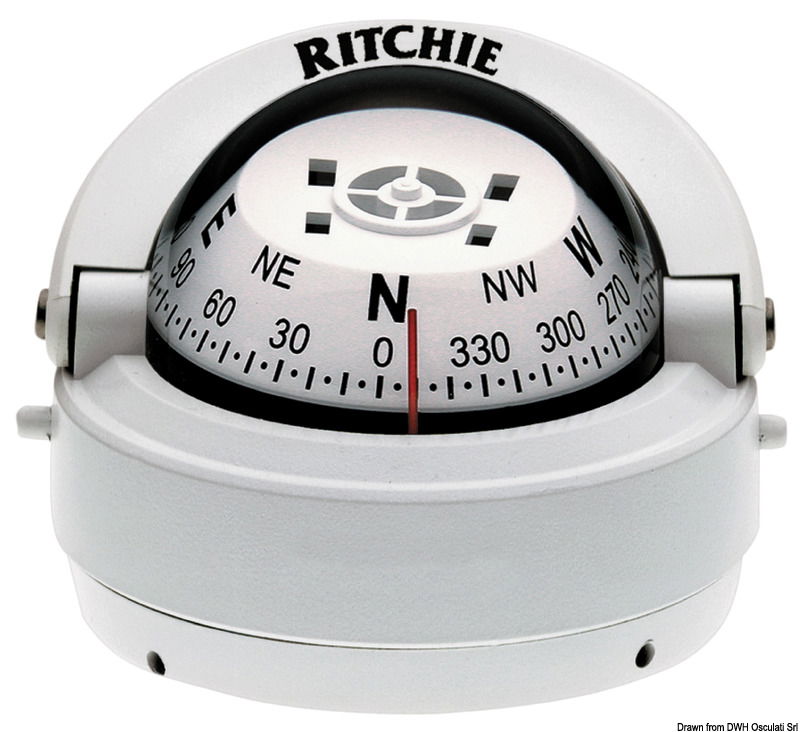 RITCHIE Explorer extern. compass 2"3/4 white/white