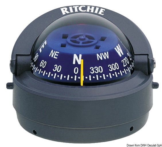RITCHIE Explorer extern. compass 2"3/4 grey/blue