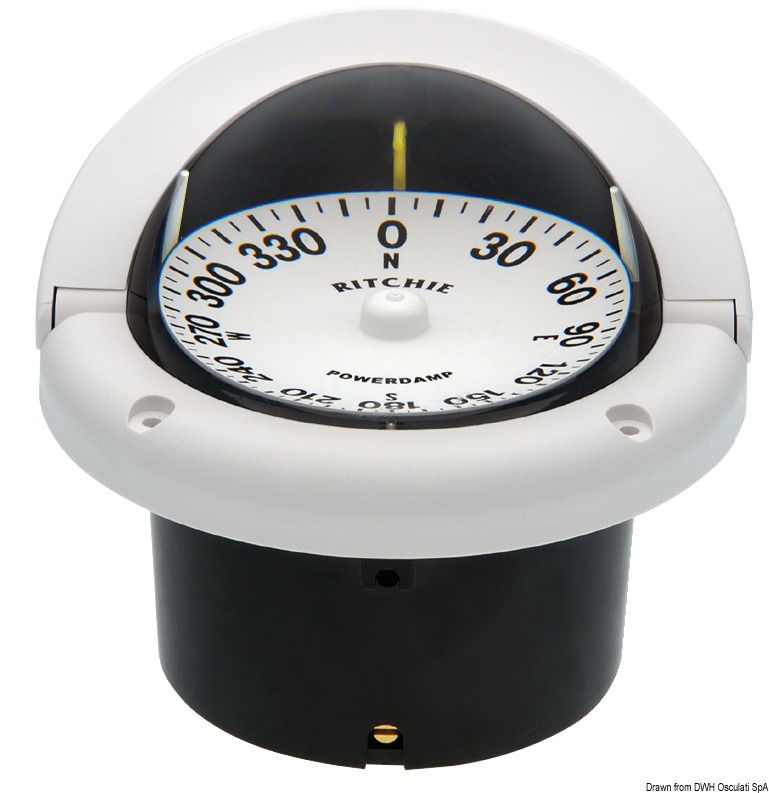 RITCHIE Helmsman built-in compass 3"3/4 white/whit