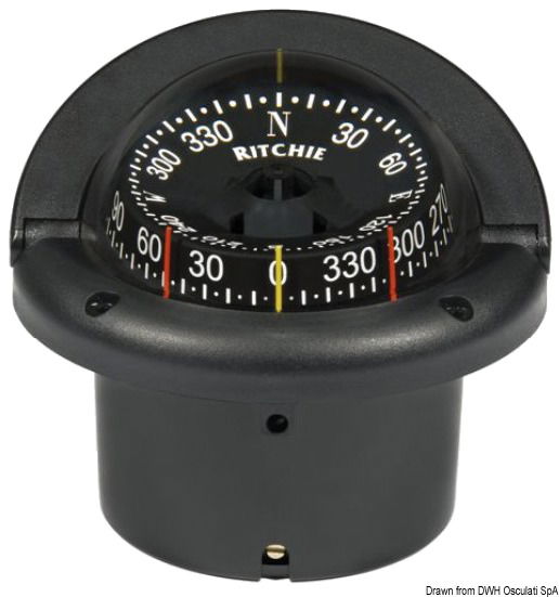 RITCHIE Helmsman 2-dial compass 3"3/4 black/black