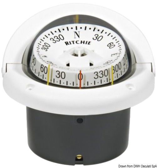 RITCHIE Helmsman 2-dial compass 3"3/4 white/white