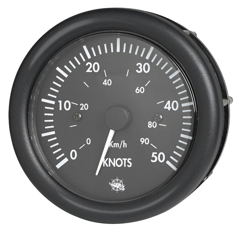 Guardian speedometer 0-50 knots black 12 V